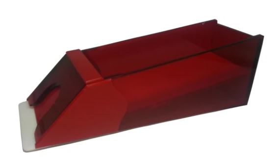 Blackjack Dealing Shoe, Casino / Professional Quality: 8-Deck, Clear with Red Trim main image